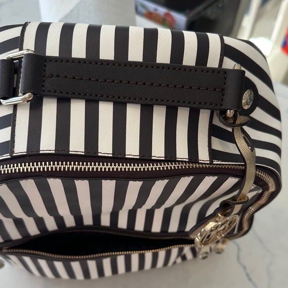 Henri Bendel Classic Brown and White Striped Backpack main image 7
